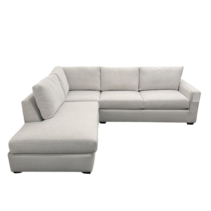 Newport Sectional with Bumper Chaise in Light Gray