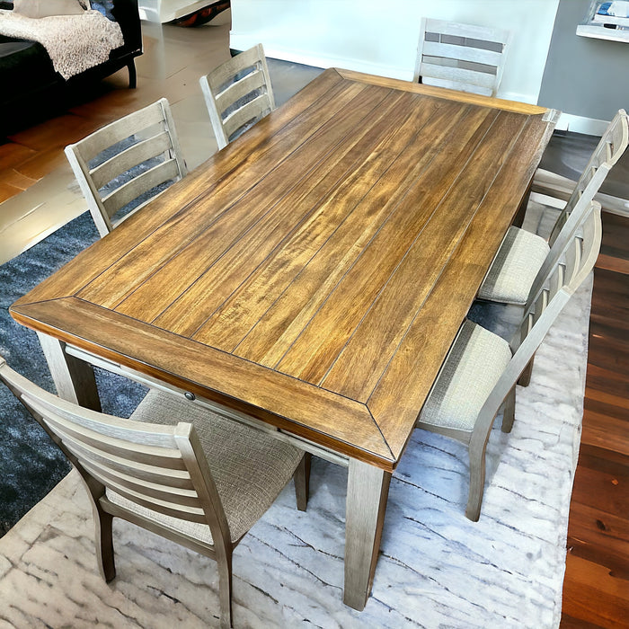 Traditional Style Dining Set In A Two-Tone Cherry Top With Gray