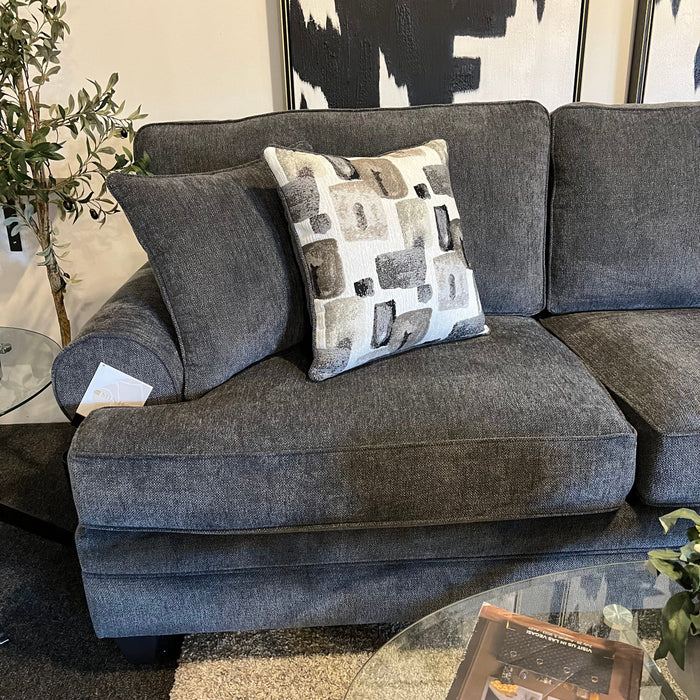 Gray Two Piece Sectional Couch with Chaise