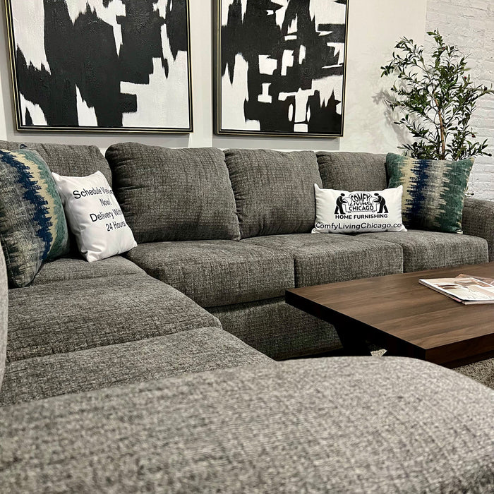 Two Piece Corner Sectional in Gray