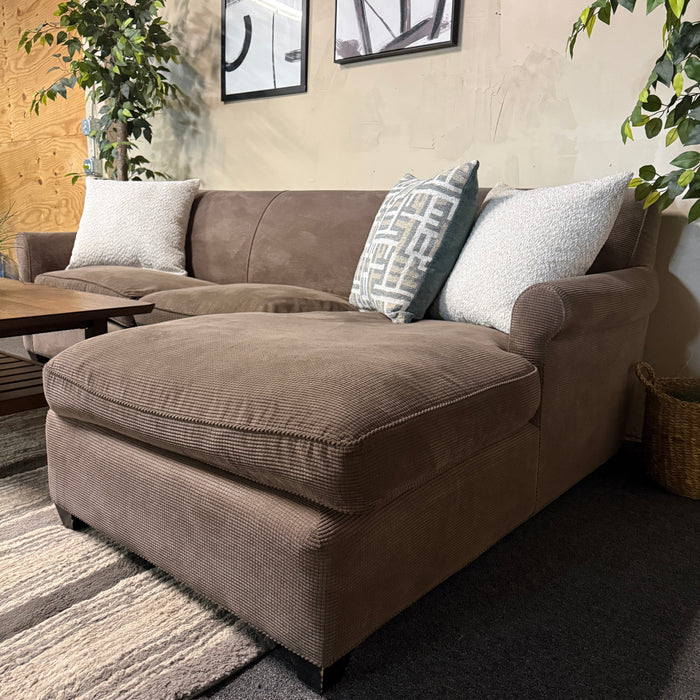 Crate and Barrel Sectional in Taupe