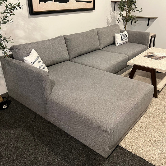 Joss and Main Astra Two Piece Sectional Couch in Gray