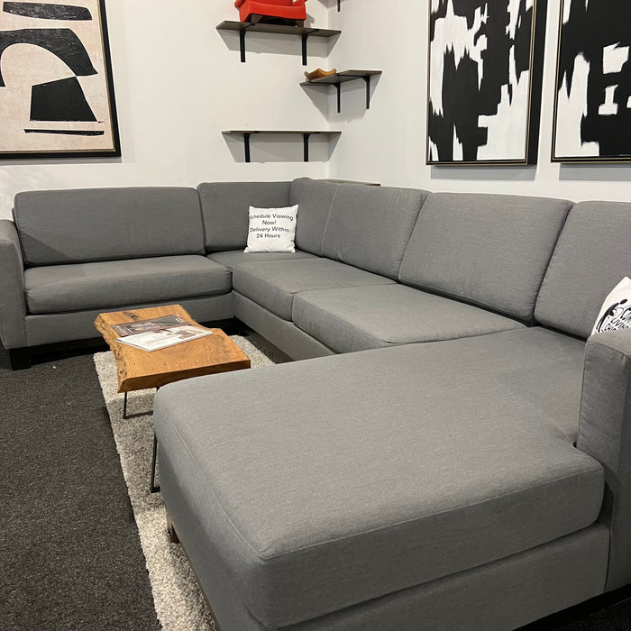 Gray 3 Piece Jonathan Louis U Shaped Sectional Couch