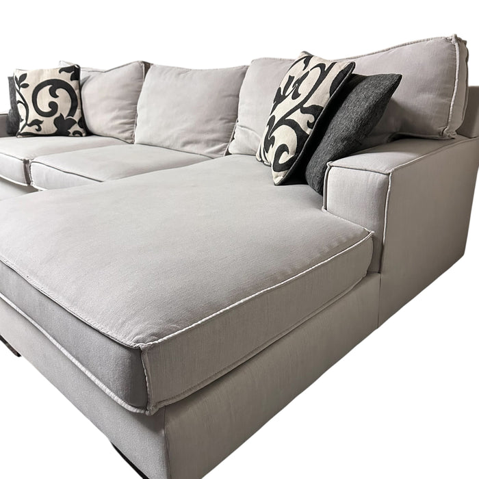 2 Piece Sectional Sofa in Light Gray