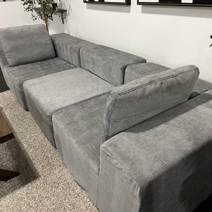 Modular Gray Three Seater Foam Couch