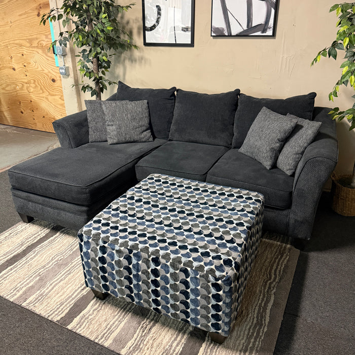 Sectional Sofa with Reversible Chaise and Ottoman