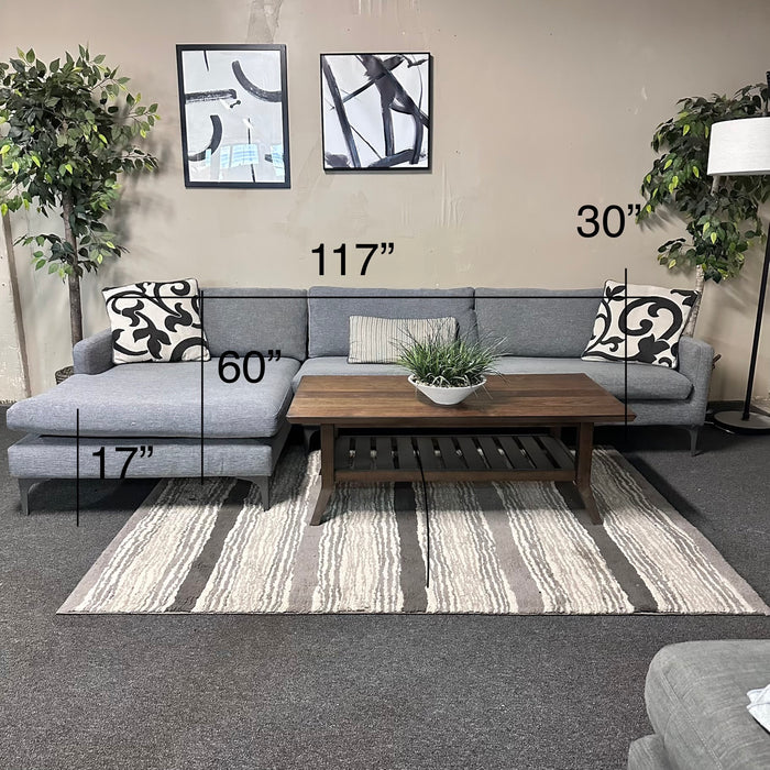 Gray MCM Sectional Sofa