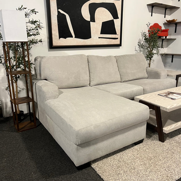 Benchcraft Light Gray Sectional with Chaise