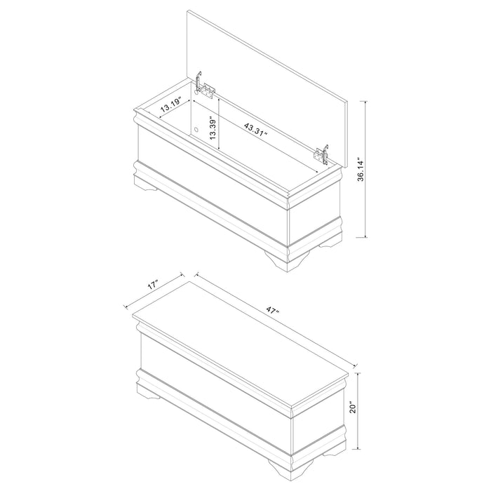 Pablo Rectangular Cedar Chest Warm Brown