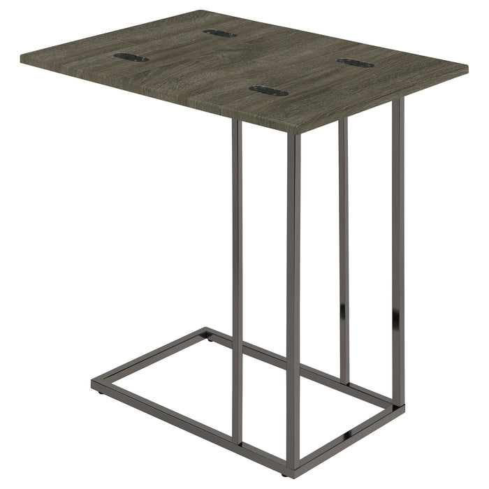 Pedro Expandable Top Accent Table Weathered Grey and Black