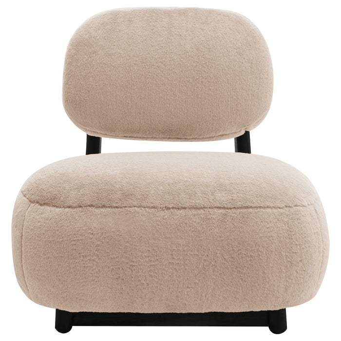 Duffie Upholstered Armless Accent Chair Camel