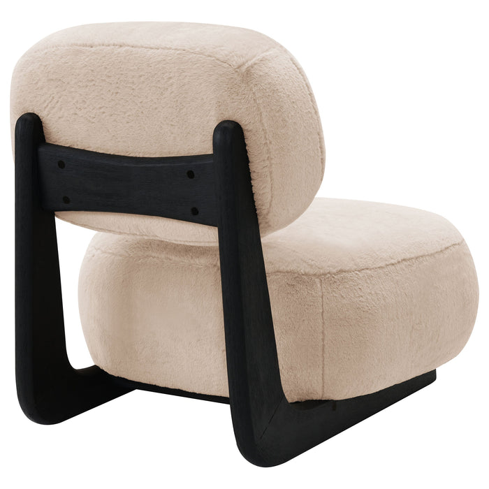 Duffie Upholstered Armless Accent Chair Camel