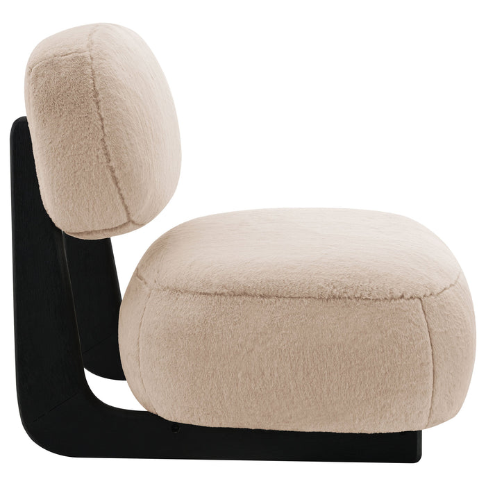 Duffie Upholstered Armless Accent Chair Camel