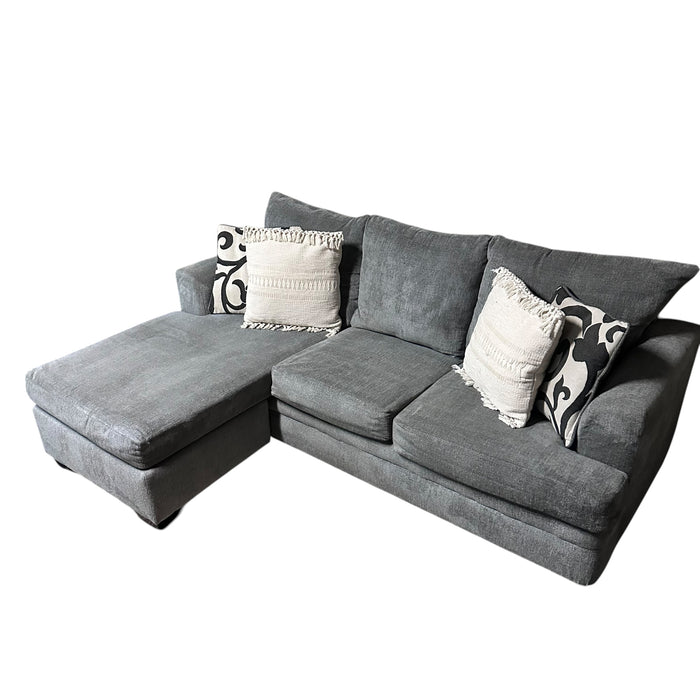 Gray Sectional with Reversible Chaise