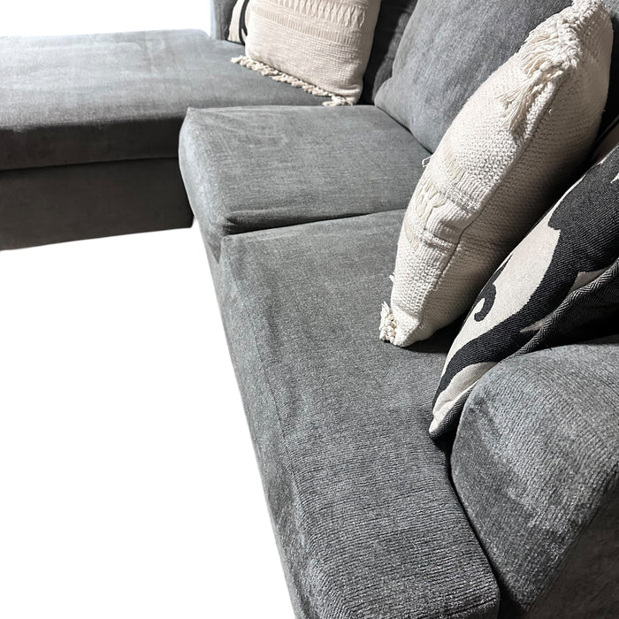 Gray Sectional with Reversible Chaise