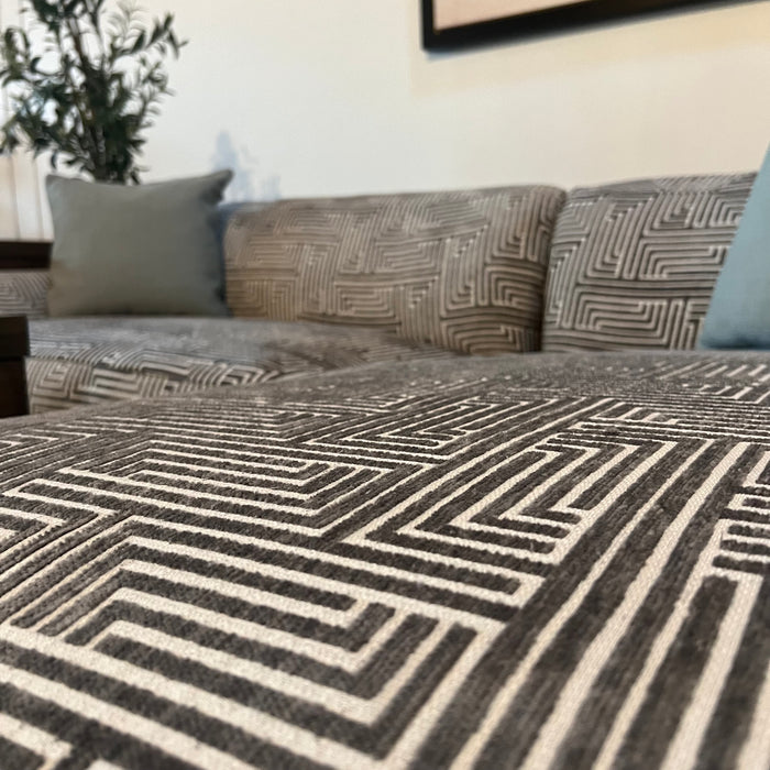 MCM Patterned Two Piece Sectional Sofa