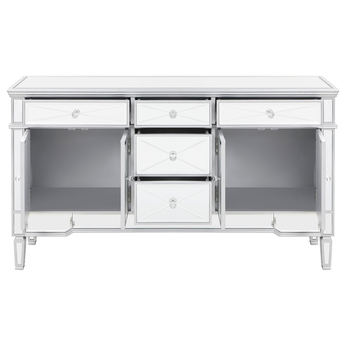 Duchess 5-drawer Accent Cabinet Silver