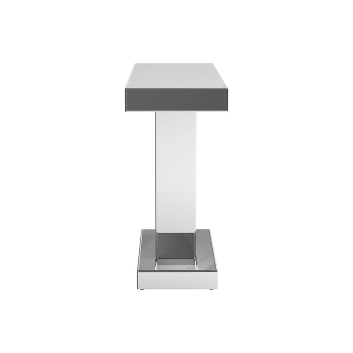 Crocus Rectangular Console Table Silver