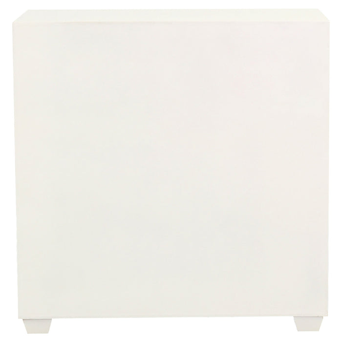 Belinda 2-door Accent Cabinet White and Gold