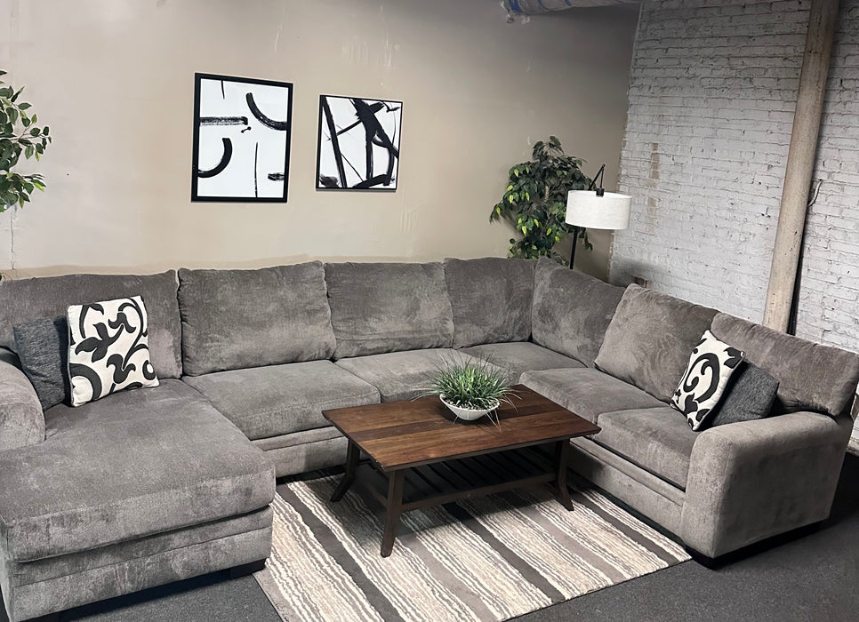 Gray U shape Sectional