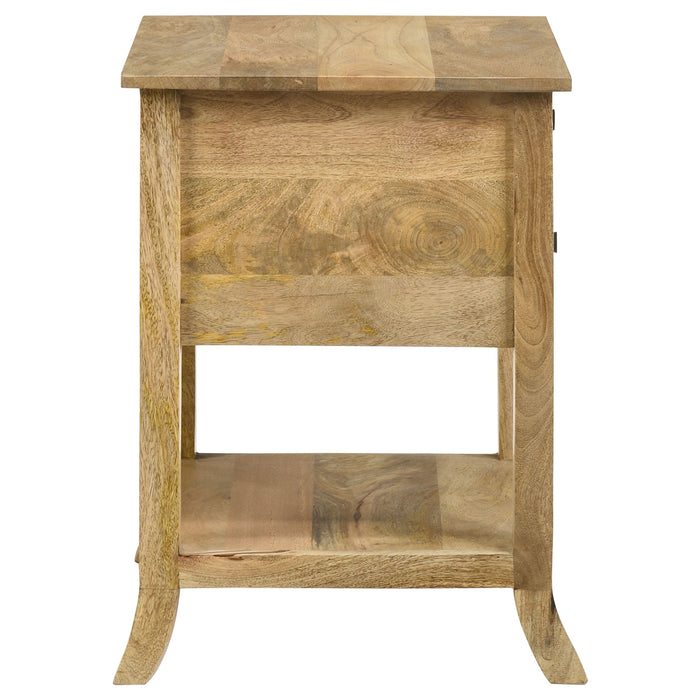 Russo 2-drawer Accent Table with Open Shelf Natural Mango