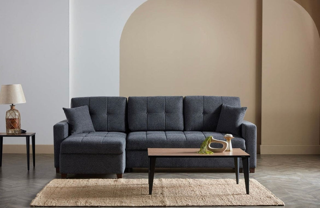 Mocca Sleeper Sectional with Storage Chaise