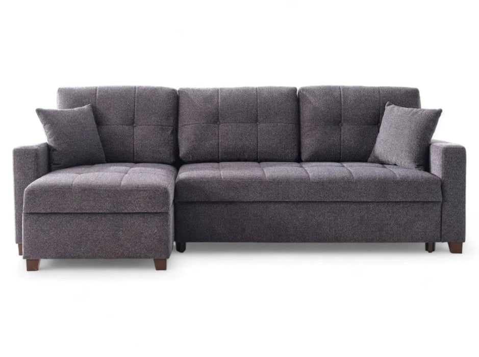 Mocca Sleeper Sectional with Storage Chaise