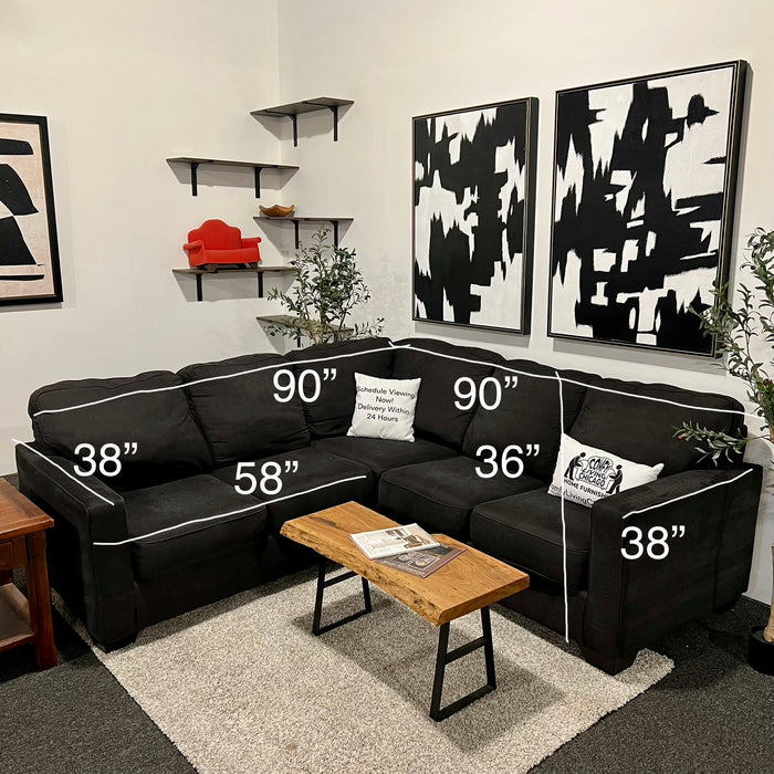 Charcoal Gray Ashley 2 Piece Sectional Couch