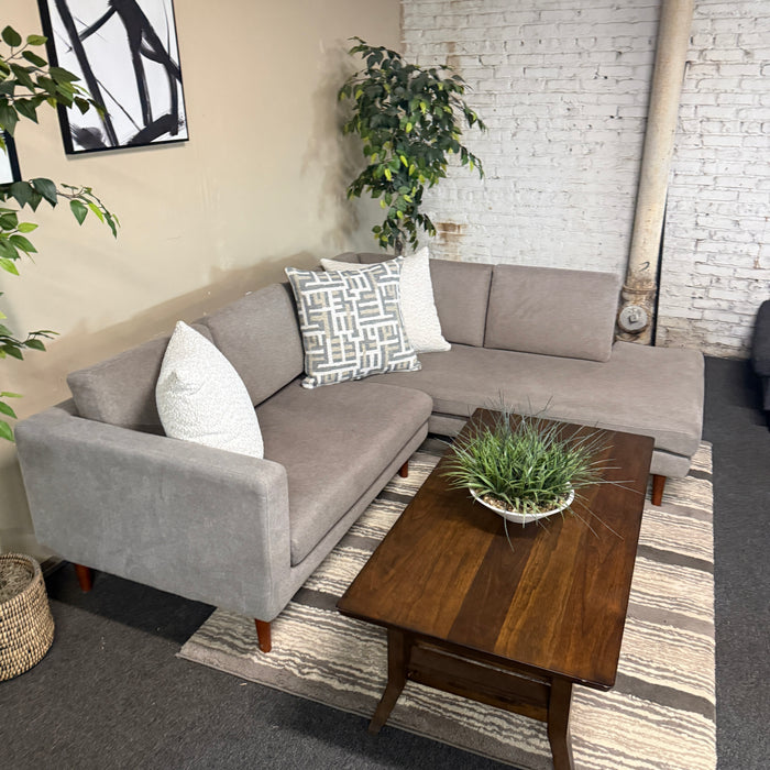 MCM Sectional with Bumper Chaise