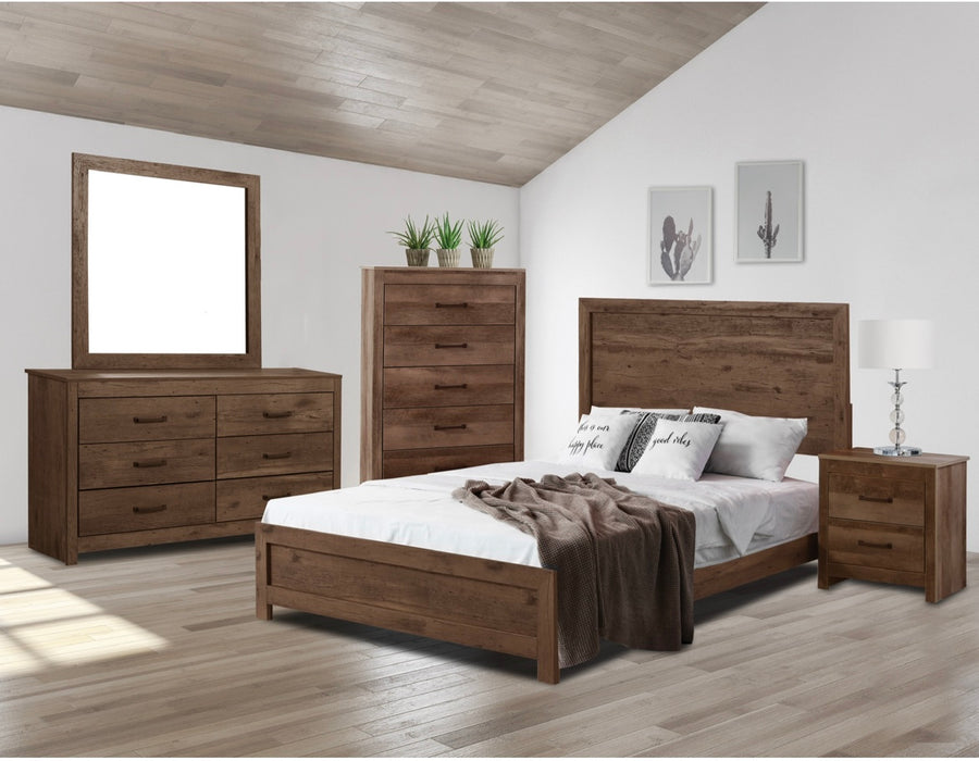 Modern Bedroom Set in a Brown Finish