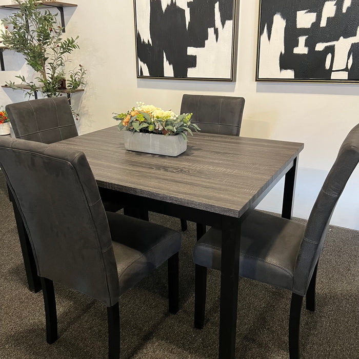 Dark Wooden Dining Table Set