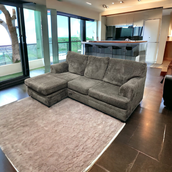 Gray Sectional Couch with Reversible Chaise