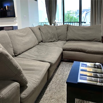 Gray Modular 4 Piece Sectional Cloud Couch