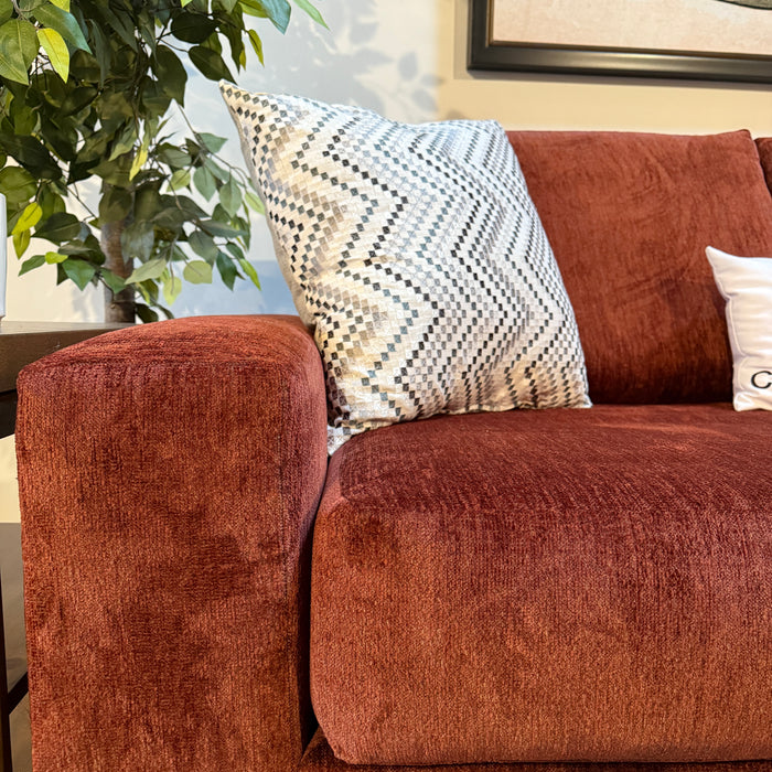 Daina Modular Sectional in Maroon Red