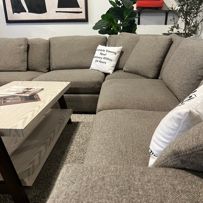 Room and Board Three Piece Corner Sectional Couch in Gray