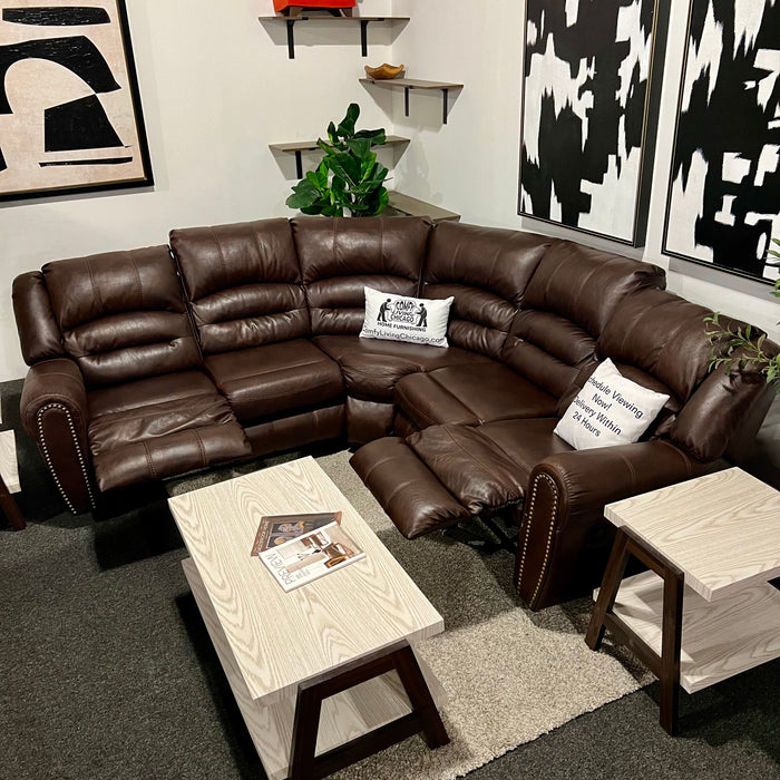 Ashley Manzanola Leather 2 Piece Reclining Sectional