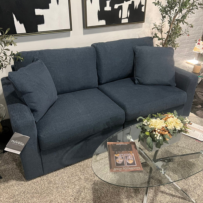 Blue Two Piece Loveseat