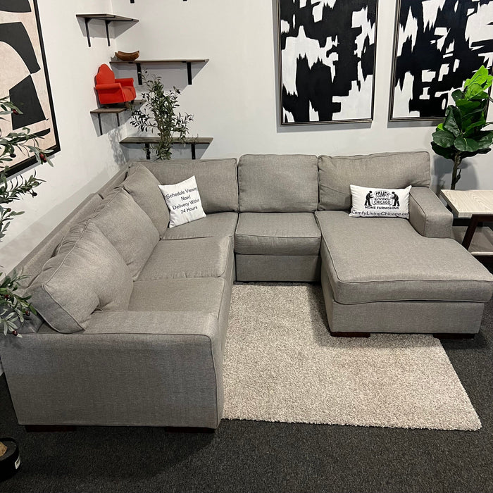 Ashley Homestores Modular U Shape Sectional Couch in Gray