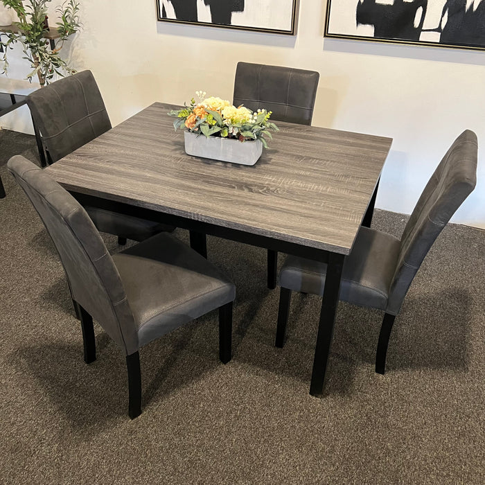 Dark Wooden Dining Table Set