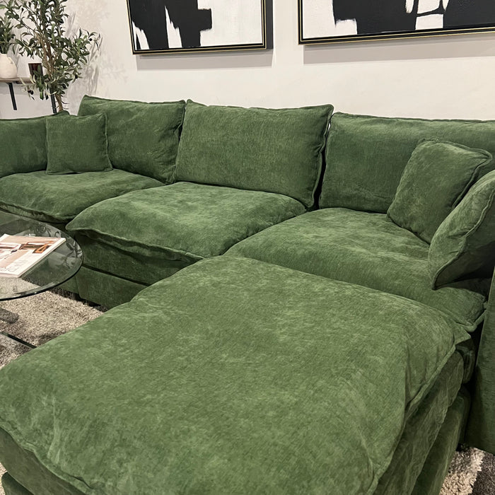 Modular Sectional Dream Couch in Olive Green