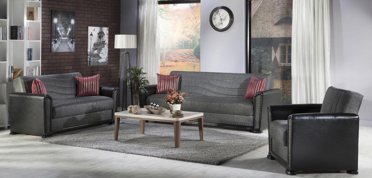 Alfa Living Room Set Sofa Loveseat Armchair by Bellona