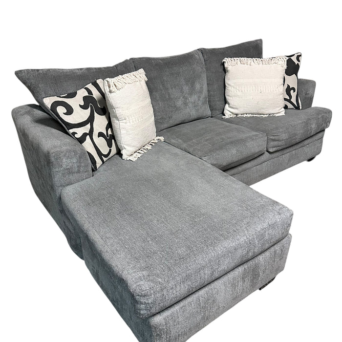 Gray Sectional with Reversible Chaise