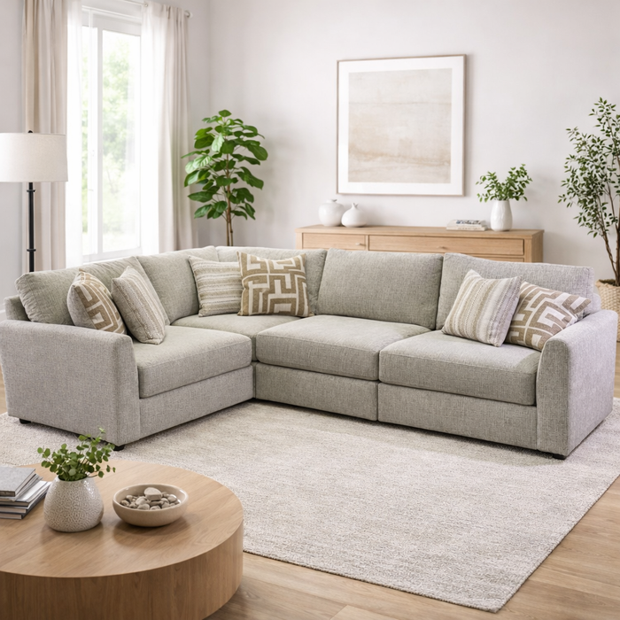 Marlow Modular 4 Piece Sectional in Cream