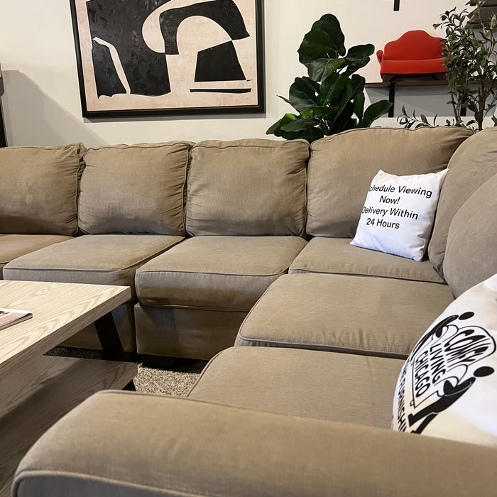 Ashley Cream Modular Lucina Corner Sectional Couch