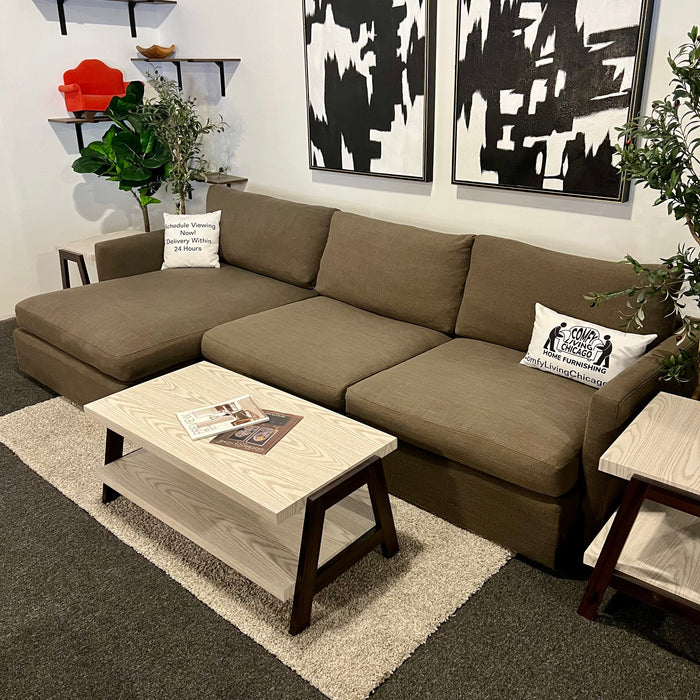 Crate and Barrel Lounge Two Piece Sectional in Gray