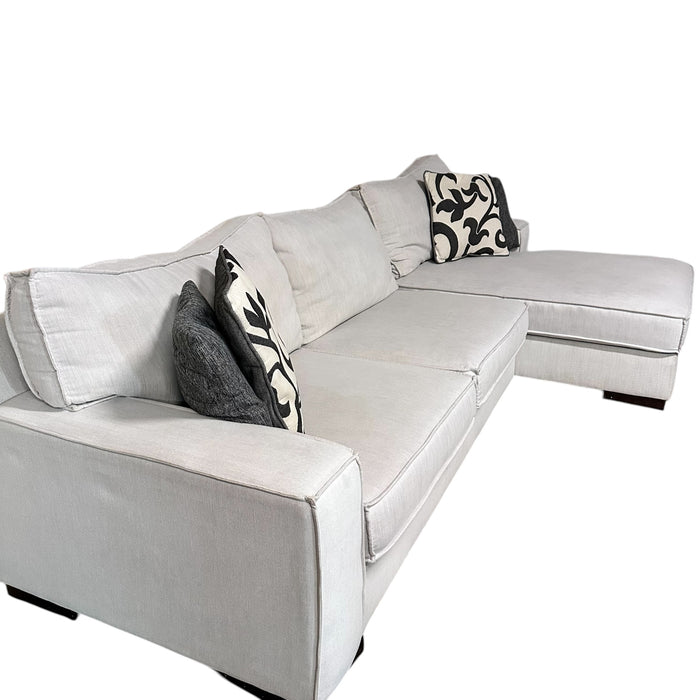 2 Piece Sectional Sofa in Light Gray
