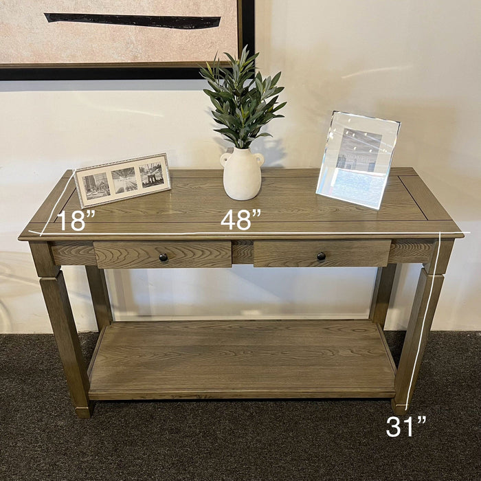 Wooden Coffee Table and Side Table Set with Drawers