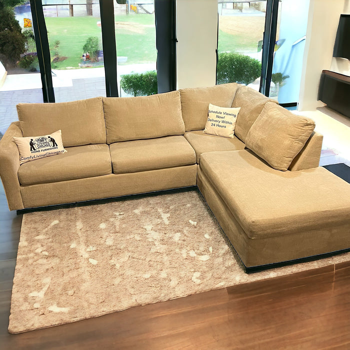 Cream / Off White Jonathan Louis Two Piece Sectional Couch