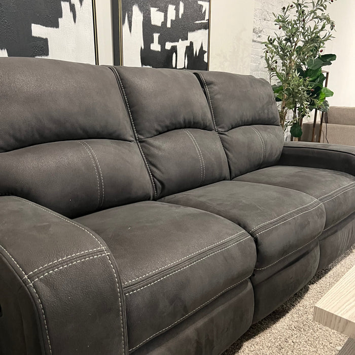 Three Seater Burke Manual Recliner Sofa Couch in Gray