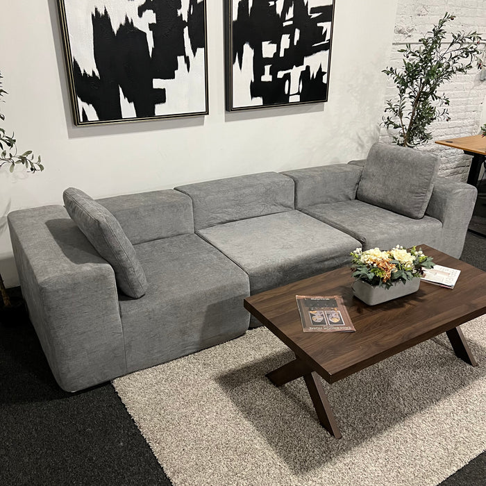 Modular Gray Three Seater Foam Couch